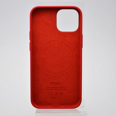 Чехол накладка Silicone Case Full Cover с MagSafe Splash Screen для iPhone 13 Mini Red