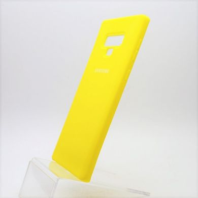 Матовый чехол New Silicon Cover для Samsung N960 Galaxy Note 9 Yellow (C)