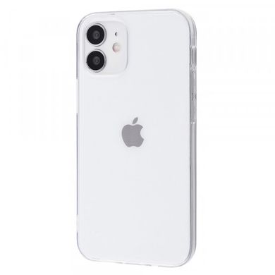 Ультратонкий силіконовий чохол Silicone Clear Case 2.0 mm (TPU) для iPhone 12 Mini Прозорий