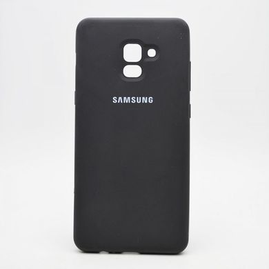 Матовый чехол New Silicon Cover для Samsung A730 Galaxy A8 Plus (2018) Black Copy