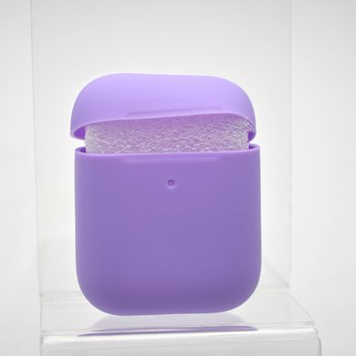 Чехол накладка Silicon Case Slim для AirPods 1/2 Purple/Фиолетовый