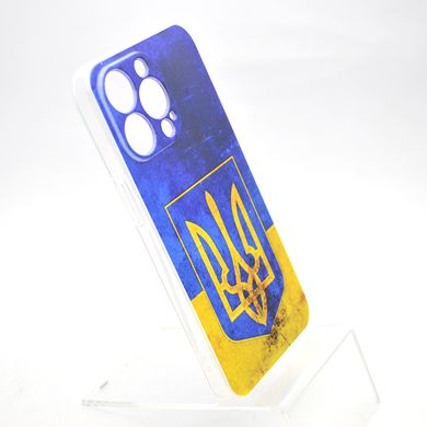 Чехол с патриотическим принтом накладка TPU Print Emblen of Ukraine для iPhone 13 Mini