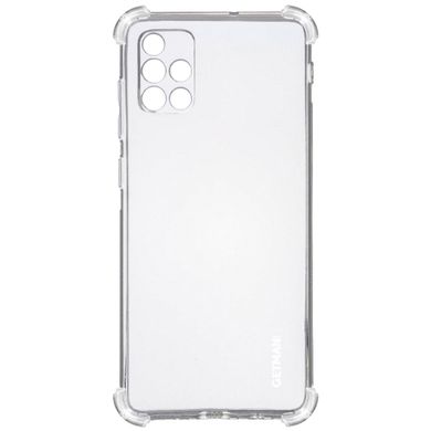 Силиконовый прозрачный чехол накладка TPU WXD Getman для Samsung A51 Galaxy A515 Transparent/Прозрачный