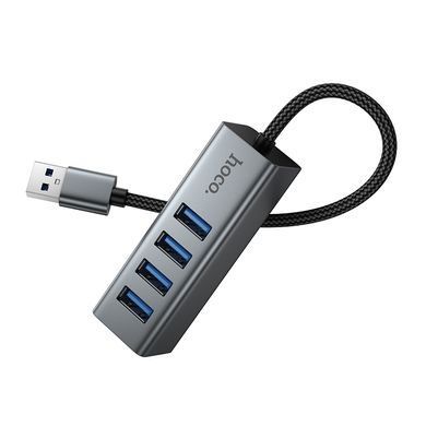 HUB USB Hoco HB1B 4 порта USB3.0 Grey