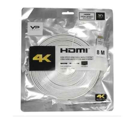 Кабель Veron HDMI-HDMI MM ver, 1.4 (8m) White