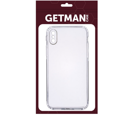 Силіконовий прозорий чохол накладка TPU Getman для iPhone X/iPhone Xs Transparent/Прозорий