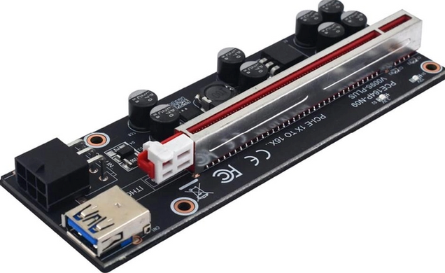 Райзер (Riser) PCI Express ver.009S Plus PCI-E 1X to 16X (6 pin) USB 3.0