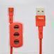 Кабель магнітний 3 в 1 Hoco U98 (Micro/Type-C/Lightning) Red