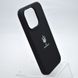 Чохол з патріотичним принтом Silicone Case Print Тризуб для iPhone 14 Pro Black/Чорний