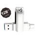 Флэш-драйв ANSTY FD-02 128GB USB 3.1 + Type-C Silver