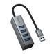 HUB USB Hoco HB1B 4 порта USB3.0 Grey