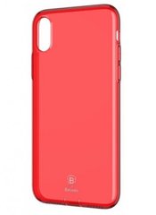 Чехол Панель Baseus Simple Series Case For iPhone X Прозрачный Red (arapiphx-a09)