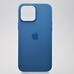 Чехол накладка Silicone Case Full Cover с MagSafe Splash Screen для iPhone 13 Pro Max Blue Jay