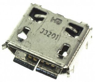 Разъем зарядки для телефона Samsung C3322/C3312/C3560/E2222/E2530/S3850/S5300/S5360 Original 100% (p.n.3722-003115)