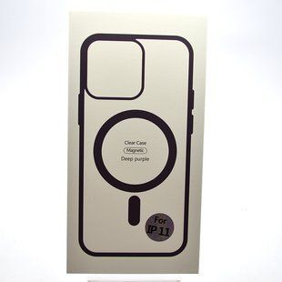 Чехол накладка с MagSafe Clear Case Magnetic для Apple iPhone 11 Dark Purple