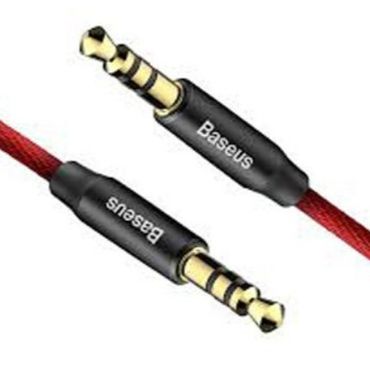 AUX Baseus M30 Yiven стерео cable (3.5mm-3.5mm) Black-Red (cam30-b91)