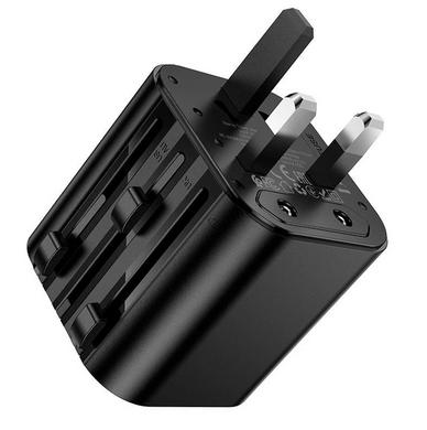 Мережевий перехідник Hoco AC29 Changer global universal conversion plug Black