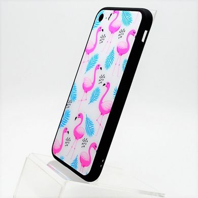 Стеклянный чехол с рисунком (принтом) Glass Case My Style (Glass+TPU) для Apple iPhone 7/8 Mix