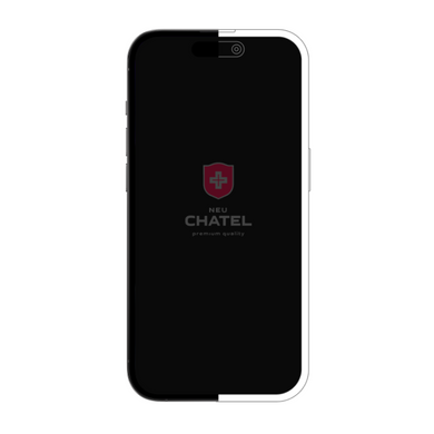 Защитное стекло +NEU Chatel Gorilla Glass with Mesh для Apple iPhone 15 Pro Max Black