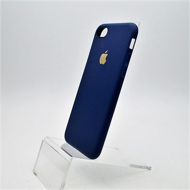 Чехол силикон TPU Leather Case iPhone 7/8 Blue тех. пакет