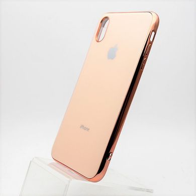 Чехол глянцевый с логотипом Glossy Silicon Case для iPhone XS Max Pink