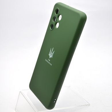 Чехол с патриотическим принтом Silicone Case Print Тризуб для Samsung A32 Galaxy A325 Dark Green