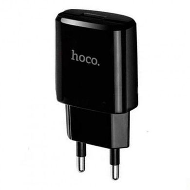 Мережевий Зарядний Пристрій Hoco C27A 1xUSB 2.4A Black, Чорний