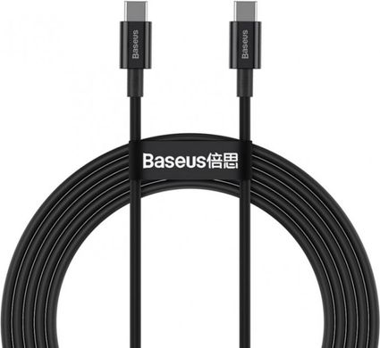 Кабель Baseus Superior Series Fast Charging Data Cable Type-C to Type-C 100W 2m Black (CATYS-C01)