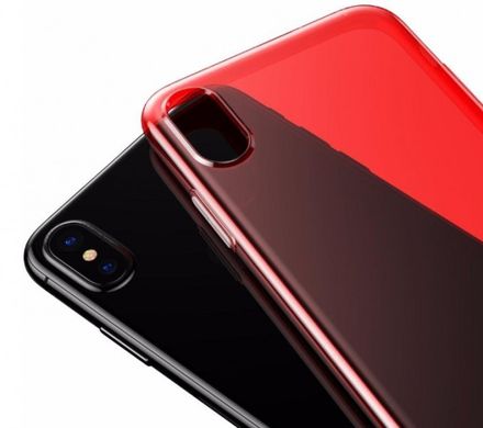 Чохол Панель Baseus Simple Series Case For iPhone X Прозорий Red (arapiphx-a09)