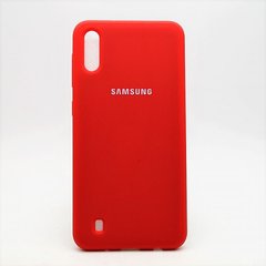 Матовый чехол New Silicon Cover для Samsung A105 Galaxy A10 (2019)/M105 Galaxy M10 (2019) Red Copy