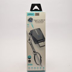 Переходник OTG ANSTY UA-01 USB to Type-C Male Dark Grey