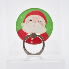Универсальный держатель для телефона с кольцом PopSocket (попсокет) New Year Round Santa