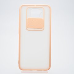 Чехол накладка TPU Camshield Matte с крышкой (шторкой) на камеру для Xiaomi Redmi Note 9 Розовый