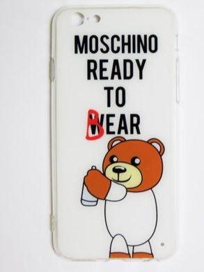 Чехол с мультяшными героями Moschino iPhone 6 Ready to Bear White