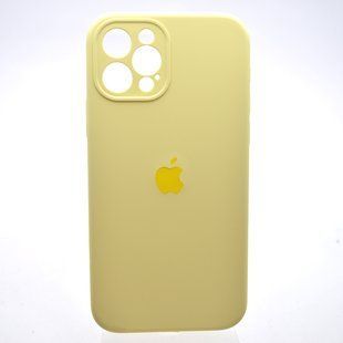 Силіконовий чохол накладка Silicon Case Full Camera для iPhone 12 Pro Max Milk Yellow