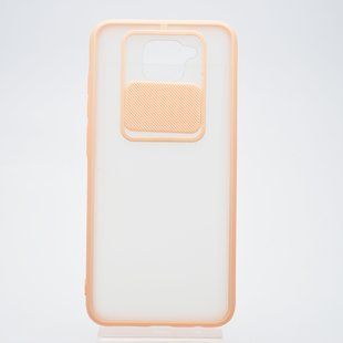 Чохол накладка TPU Camshield Matte з кришкою (шторкою) на камеру для Xiaomi Redmi Note 9 Рожевий