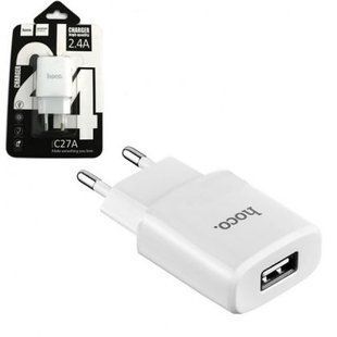 МЗП Hoco C27A 1xUSB 2.4A White, Белый