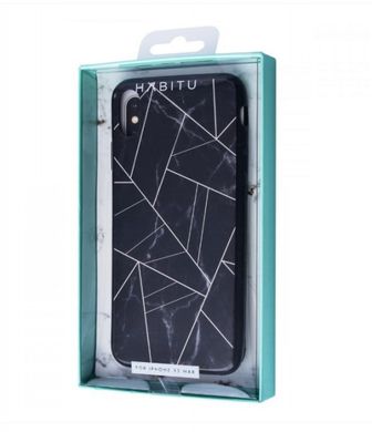 Мармуровий чохол Habitu Avani Marble (TPU) для iPhone Xs Max (black)