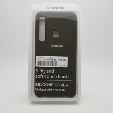Чехол накладка Silicon Cover for Samsung A920 Galaxy A9 2018 Dark Olive Copy