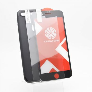 Комплект чехол силикон XO 2 в 1 (с защитным стеклом) для iPhone 7 Plus/8 Plus Black