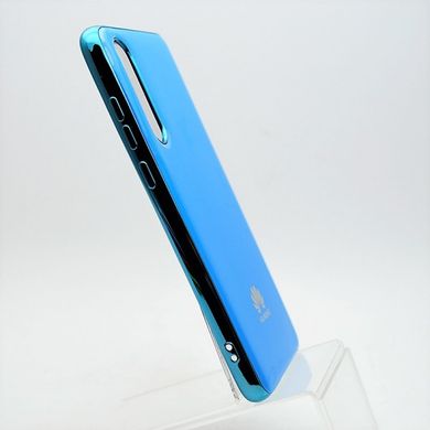 Чехол глянцевый с логотипом Glossy Silicon Case для Huawei P30 Blue