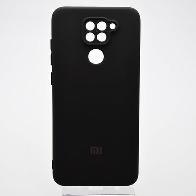 Чехол накладка Silicon Case Full Camera для Xiaomi Redmi Note 9 Black/Черный