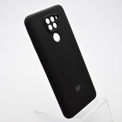 Чехол накладка Silicon Case Full Camera для Xiaomi Redmi Note 9 Black/Черный