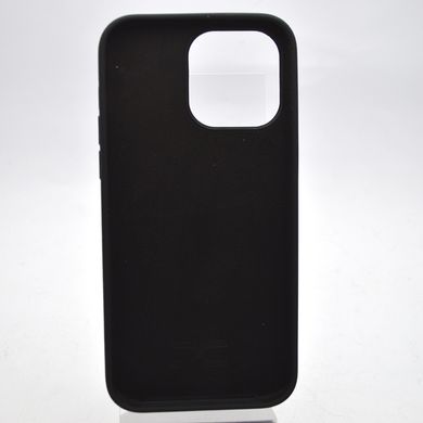 Чехол с патриотическим принтом Silicone Case Print Тризуб для iPhone 14 Pro Max Black/Черный