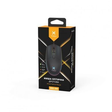 Мишка дротова з RGB підсвіткою ігрова Vinga MSG-100 Black