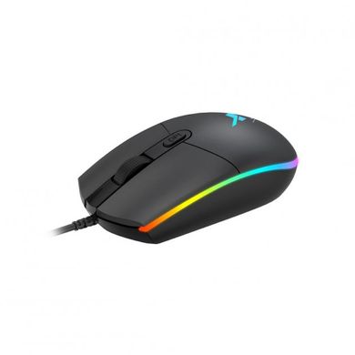 Мишка дротова з RGB підсвіткою ігрова Vinga MSG-100 Black
