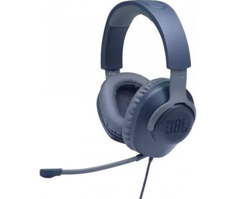 Провідні великі геймерські навушники JBL Quantum 100 Blue (JBLQUANTUM100BLU)