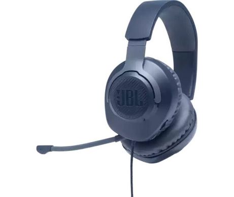 Провідні великі геймерські навушники JBL Quantum 100 Blue (JBLQUANTUM100BLU)