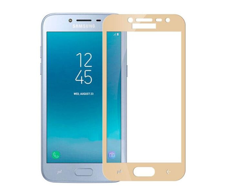 Захисне скло для Samsung J250 Galaxy J2 (2018) Full Screen Triplex Глянцеве Gold тех. пакет