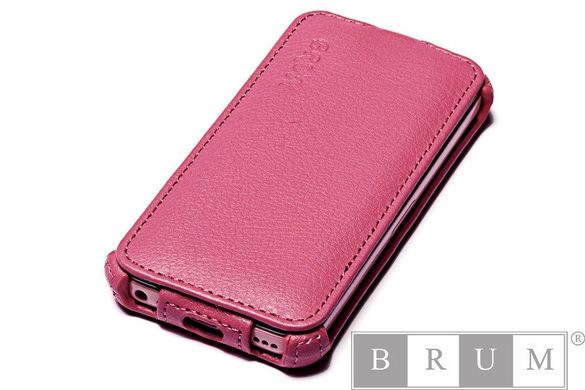 Кожаный чехол книжка Brum Exclusive iPhone 5C Pink